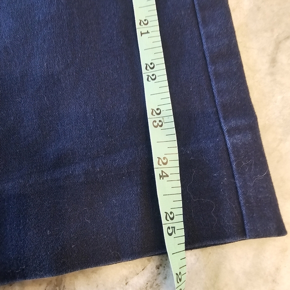 Dockers Women’s Navy Blue Stretch Trousers Size 2 Side Zip Flat Front Pants - Picture 9 of 9